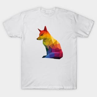 Rainbow Geometric Fox T-Shirt